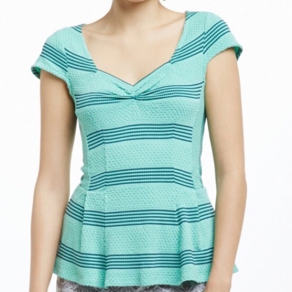 teal peplum top